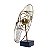 ESCULTURA METAL DOURADO ATOMO PEDESTAL PRETO 51,5CM - Imagem 2