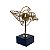 ESCULTURA METAL ATOMO DOURADA PEDESTAL PRETO 29CM - Imagem 2