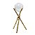 ESCULTURA ESFERA BOLA NO SUPORTE EM METAL DOURADO 25CM - Imagem 2