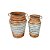 CONJ 02 VASOS METAL BOHO DECORATIVO - Imagem 2