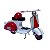 VESPA MINIATURA VINTAGE VERMELHA DECORATIVA - Imagem 2