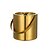BALDE DE GELO EM METAL 2 LITROS DOURADO COM ALCA - Imagem 1