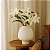 VASO EM CERAMICA DECORATIVO BRANCO G ORGANICO 27X19CM - Imagem 2