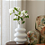 VASO EM CERAMICA BRANCO TEXTURIZADO GL235 28X17CM - Imagem 2