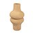 VASO EM CERAMICA TERRACOTA ORGANICO DECORATIVO 34X16CM - Imagem 1