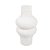 VASO ORGANICO DECORATIVO EM CERAMICA BRANCO 34X16CM - Imagem 1