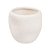 VASO ORGANICO DECORATIVO EM CERAMICA BRANCO 23X25CM - Imagem 1