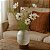 VASO EM VIDRO FOSCO DECORATIVO COM MADEIRA 24X18 - Imagem 2
