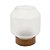 VASO EM VIDRO FOSCO DECORATIVO COM MADEIRA 24X18 - Imagem 1
