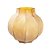 VASO EM VIDRO AMBAR FOSCO DECORATIVO 32X33CM - Imagem 1