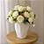 VASO EM VIDRO INCOLOR FOSCO DECORATIVO G 42X23CM - Imagem 2
