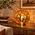LUMINARIA EM METAL C/ VIDRO METALICO COBRE 37X37cm - Imagem 2