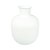 VASO BOJUDO DECORATIVO DE METAL BRANCO 42X29CM - Imagem 1