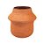 VASO EM CERAMICA DECORATIVO TERRACOTA RUSTICO 21X21CM - Imagem 1
