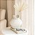 VASO DECORATIVO ORGANICO DE CERAMICA BRANCO 26X26CM - Imagem 2