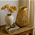 LANTERNA DECORATIVA EM MADEIRA COM COPO DE VIDRO 46X26X26CM - Imagem 2