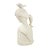 ESCULTURA MENINA COM PASSAROS EM RESINA CREME 29CM - Imagem 1