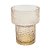 VASO DECORATIVO EM VIDRO TEXTURIZADO MARROM 21X16CM - Imagem 1