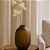 VASO DECORATIVO EM VIDRO MARROM TEXTURIZADO 43X34CM - Imagem 2