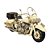 MOTOCICLETA  EM MINIATURA CREME EM METAL 32X19X14,5CM - Imagem 1