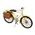 BICICLETA EM MINIATURA AMARELO EM METAL COM MALA 33X19X14CM - Imagem 1