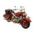 MOTOCICLETA  EM MINIATURA VERMELHO EM METAL 16X27X9,5CM - Imagem 1