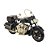 MOTOCICLETA  EM MINIATURA EM METAL PRETA 15X28X9CM - Imagem 1