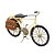 BICICLETA EM MINIATURA CREME COM MALA 16X30X9CM - Imagem 1