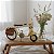 BICICLETA EM MINIATURA CREME COM MALA 16X30X9CM - Imagem 2