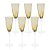 JOGO DE TACAS CHAMPAGNE FLUTE EM VIDRO BEGE 26X07CM - Imagem 1