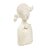 ESCULTURA MENINA COM PASSAROS EM RESINA BRANCO 28CM - Imagem 1