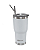 Copo Térmico Inox Siluet 850ml 2 Canudo e Escova NTK Branco - Imagem 1