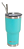 Copo Térmico Inox Siluet 850ml 2 Canudo Escova NTK Turquesa - Imagem 1
