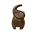 ESCULTURA ELEFANTE DECORATIVO EM RESINA MARROM 32CM - Imagem 1