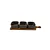 CJ PETISQUEIRA BOWLS CERAMICA E BANDEJA MADEIRA MARROM 4PCS - Imagem 1