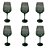 CJ 06 TACAS VINHO EM VIDRO CRISTAL VERDE 610ML - Imagem 1
