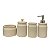 KIT 4 PCS PARA BANHEIRO EM CIMENTO BEGE DECORATIVO MART - Imagem 1