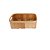 CJ 02 CESTAS BANDEJAS DECORATIVAS EM MADEIRA NATURAL - Imagem 2