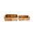 CJ 02 CESTAS BANDEJAS DECORATIVAS EM MADEIRA NATURAL - Imagem 1