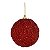 Conj 03 Bolas Natalinas Decorativa Vermelha 8cm - Imagem 2