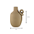 VASO GARRAFA CERAMICA MARROM RUSTICO LACO VOLUTA II 26,5CM - Imagem 3