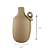 VASO GARRAFA CERAMICA MARROM RUSTICO LACO VOLUTA I 32CM - Imagem 3