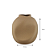 VASO DECORATIVO EM CERAMICA MARROM RUSTICO VOLUTA III 19CM - Imagem 3