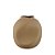 VASO DECORATIVO EM CERAMICA MARROM RUSTICO VOLUTA III 19CM - Imagem 1