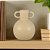 VASO DECORATIVO EM CERAMICA BEGE ESCURO COM ALCA IV 16,5CM - Imagem 2