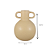 VASO DECORATIVO EM CERAMICA BEGE ESCURO COM ALCA IV 16,5CM - Imagem 3
