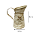 Vaso Jarro Decor de Metal Rústico Bege Le Jardinier 19,5cm - Imagem 4