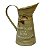 Vaso Jarro Decor de Metal Provençal Verde com Pássaro 31 cm - Imagem 1