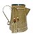 Vaso Jarro Decor de Metal Rustico Marrom Gratidao 22 cm - Imagem 1