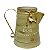 Vaso Jarro Decor de Metal Provençal Verde com Pássaro 22 cm - Imagem 1